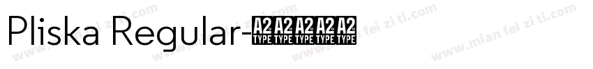 Pliska Regular字体转换